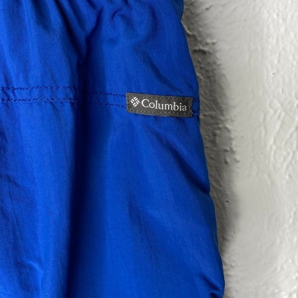 Columbia men's L, royal blue swim trunks/shorts with mesh liner + elastic waist. - Picture 4 of 7